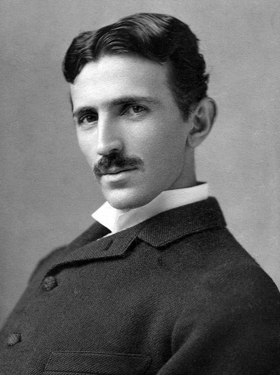 Portrait of Nikola Tesla from about 1890